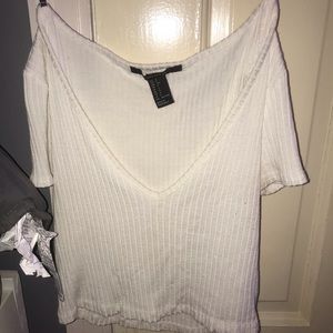 forever 21 white crop top